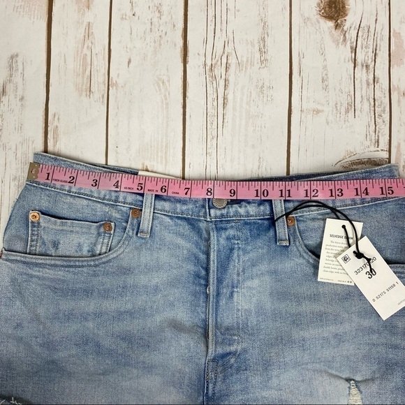 Levi’s Selvedge 501 Distressed Raw Hem Shorts Sz30 - Picture 10 of 16